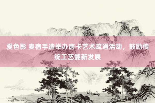 爱色影 麦宿手造举办唐卡艺术疏通活动，鼓励传统工艺翻新发展