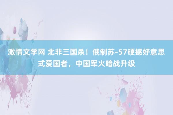 激情文学网 北非三国杀！俄制苏-57硬撼好意思式爱国者，中国军火暗战升级