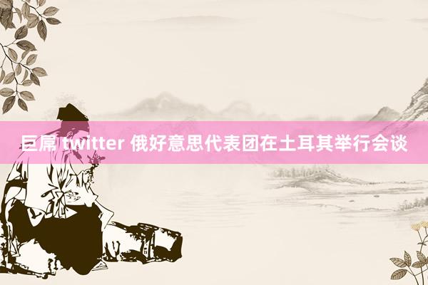 巨屌 twitter 俄好意思代表团在土耳其举行会谈