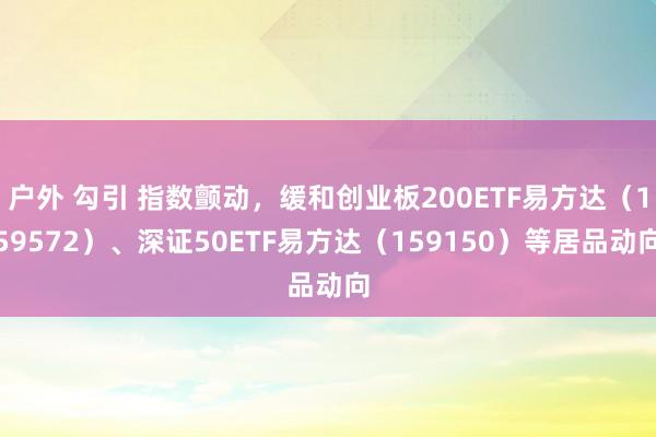 户外 勾引 指数颤动，缓和创业板200ETF易方达（159572）、深证50ETF易方达（159150）等居品动向